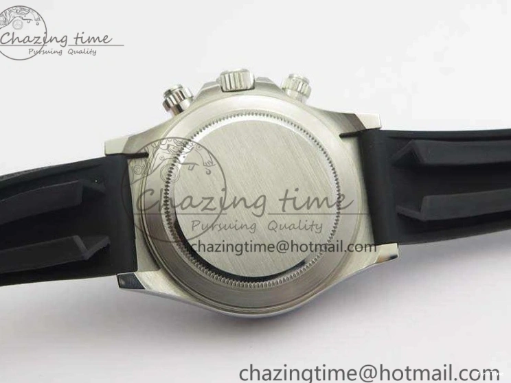 MiroTime 0316 SmartChoice Daytona 116519LN JH Best Edition Black Dial Crystal Markers On Rubber Strap A4130 (Free XS Rubber Strap) 3558